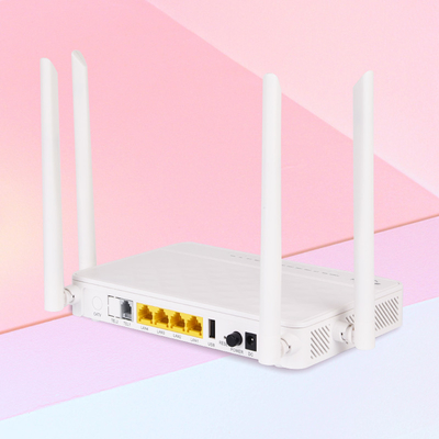 Bi Directional FEC Triple Play XPON WIFI Router 4 LAN ONT For Ftth