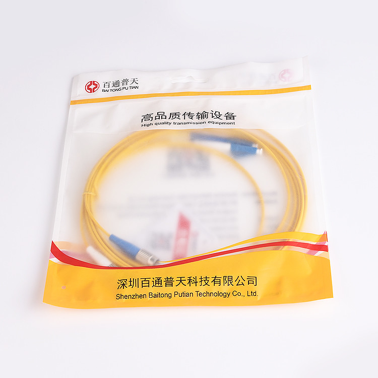 Single Mode SC FTTH Drop Cable Fiber Optic Patch Cord