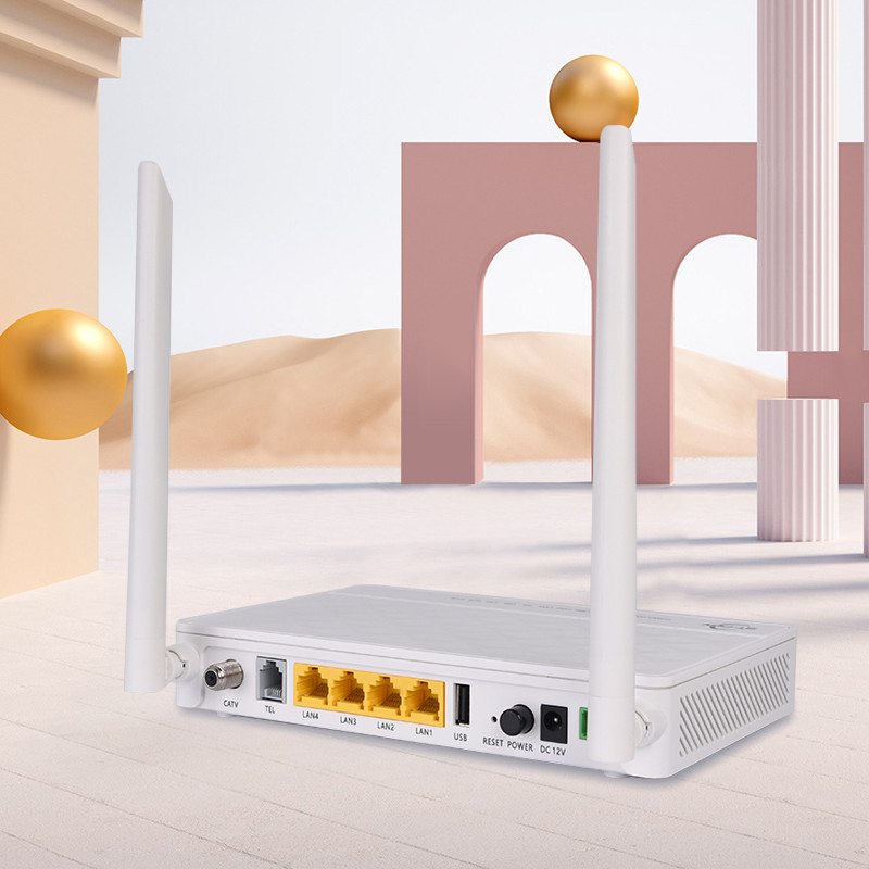 Ftth APC Connector Xpon Onu Router 1ge 3fe Wifi Usb 2.4g